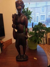 A vintage, hand-carved African