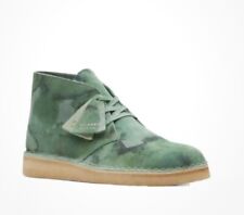 Clarks Originals DESERT COAL Men’s Green Camo Suede Leather Boots UK Sz 8G EU 42