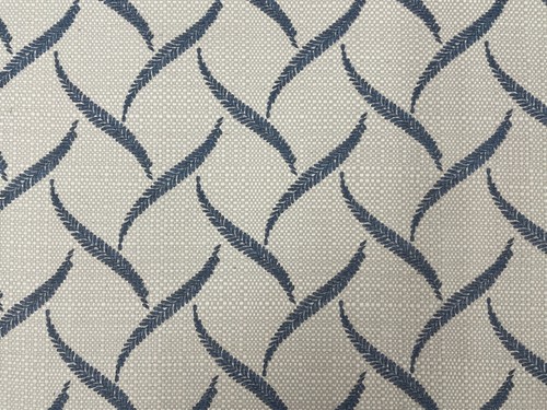 Feather trellis linen fabric - feather,