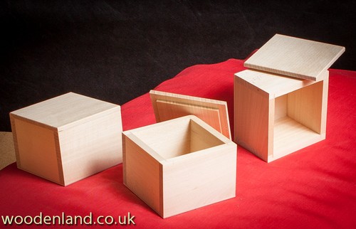 Unpainted wooden small box - wooden,