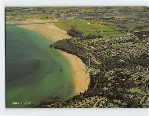Postcard aerial view carbis - postcard,