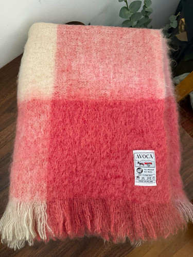 Avoca pink white plaid - pink, &