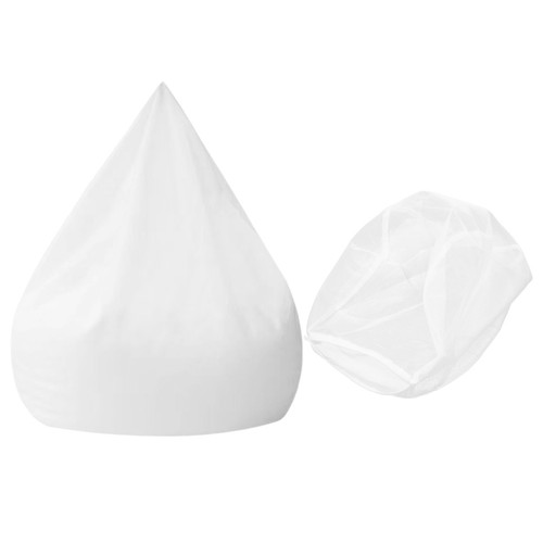 Reusable white bean bag chair - bean,
