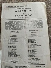 VINTAGE WIGAN "A" V BARROW "A"