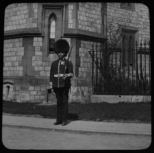 Antique magic lantern slide - lantern,