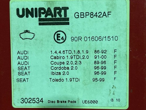Unipart gbp842af mdb1571 front - mdb1571,