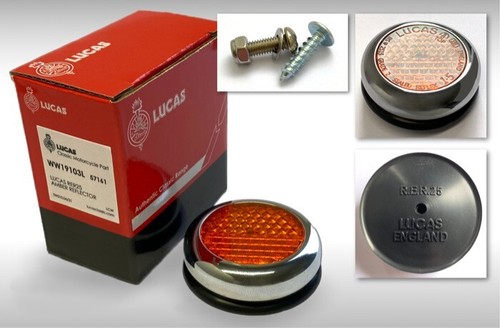 Round amber reflector - round,