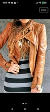 Zara Real Leather Brown Jacket