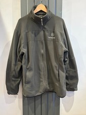 Rare Vintage Mercedes Benz Full Zip Fleece Grey Mens Uk XL