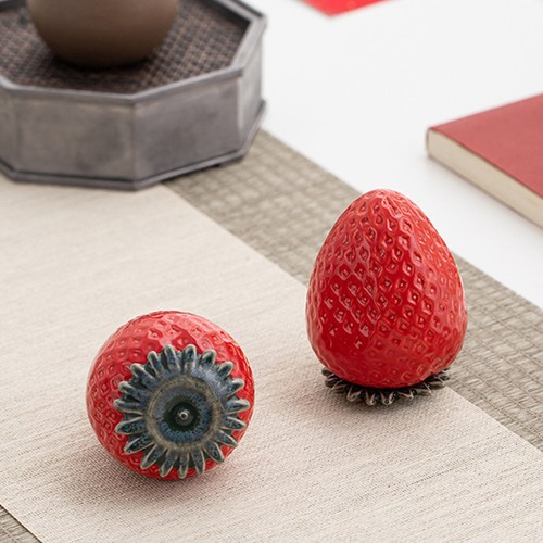Red ceramic decorative - ceramic,