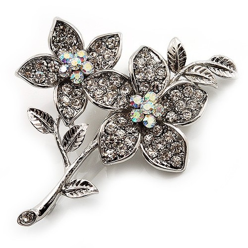Clear swarovski crystal flower - swarovski,