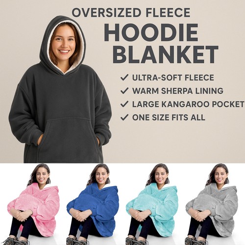 Oversized blanket hoodie - oversized,