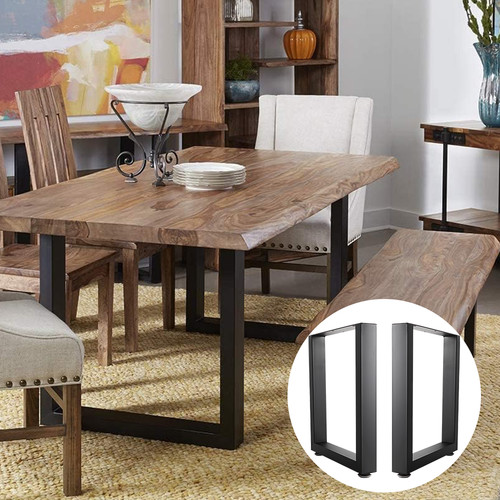 Pair metal steel table - metal,