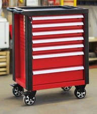 Large Garage Tool Chest Rollcab - 7 Drawers, Ball Bearing Slides, Lockable, Roll