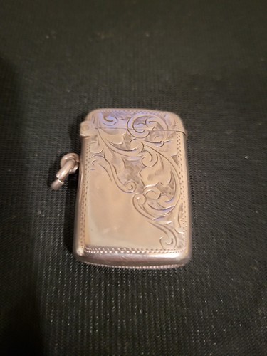 Hallmarked silver vesta case - hallmarked,