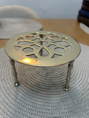 Vintage solid brass - solid, trivet