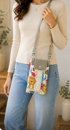 Canvas crossbody phone bag - canvas,