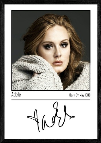 Adele autograph signature - adele,