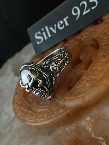 Solid silver skull ring - solid,