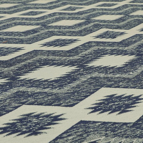 Blue grey kilim geometric - grey,