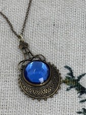 VINTAGE 1920s blue Czech glass