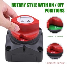Battery Switch Isolator Cut Off Kill for Knob Marine Boat Camper Truck 12V 600A