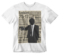 PULP FICTION T-SHIRT SAMUEL L JACKSON 25;17 SAYING QOUTE MOVIE RETRO FILM 80S