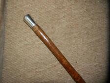 Victorian BRIGG Long Marching Walking Staff Cane. Hallmarked Silver 1891. 38"