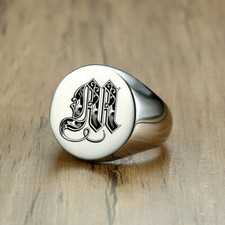 Men Signet Ring Silver