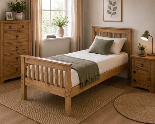 Solid pine distressed - in, a