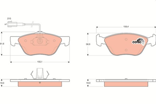 Front trw gdb1445 brake - trw-oe,