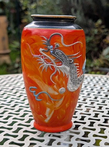 Hand painted orange ceramic - hand,