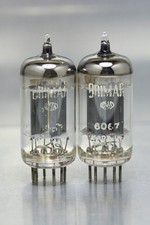 2x BRIMAR 6067 Valves Tubes Yellow ' T ' Eq ECC82 12AU7 CV491 B329 CV4003