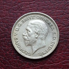 George V 1933 silver sixpence
