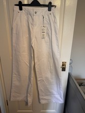 Zara White Wide Leg Jeans