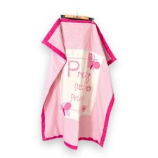 Baby Girls Pink Checked Pretty Little Princess Cot Bed Duvet Bedding