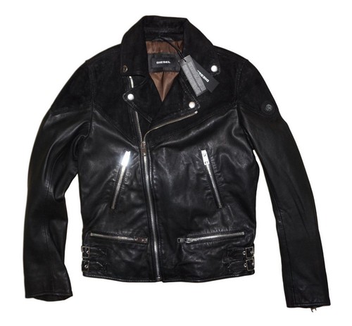 Diesel bort leather jacket - diesel, l-bort