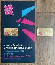 2012 Olympics Gold Layered Ingot 2012 London Welcomes The World Collectable