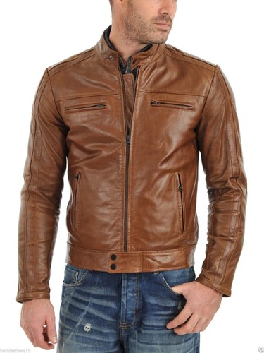 Mens club brown biker real - brown,