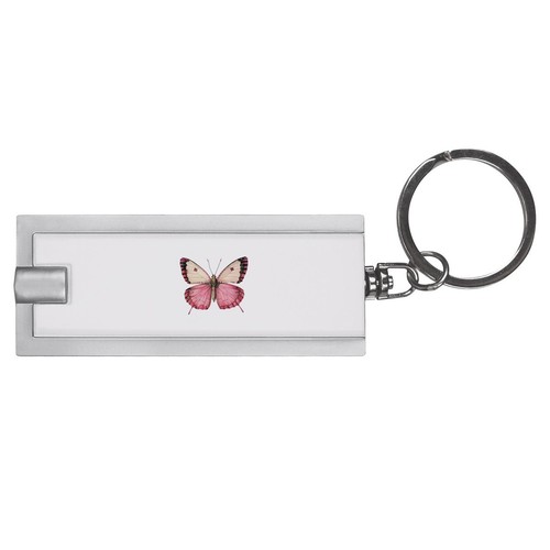 Pink butterfly led keyring - butterfly',