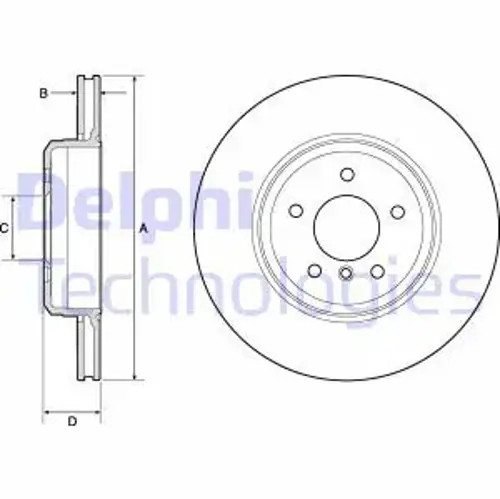 Brake disc vented bg4753c - 2x,