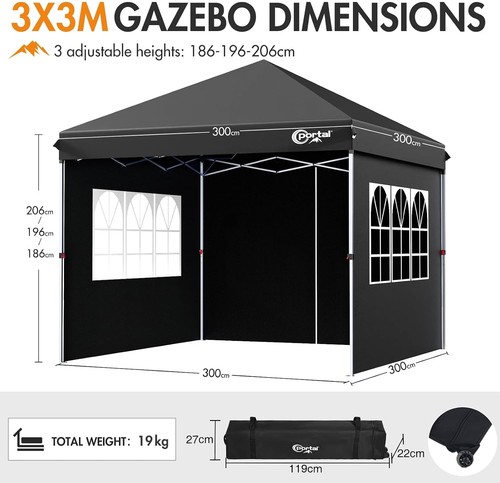 Pop up gazebo with - 3m, 3m