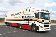 Truck Photo Scania R450 Refrigerated Semi Trailer Netherlands White Van Wieren Dou #g5kv