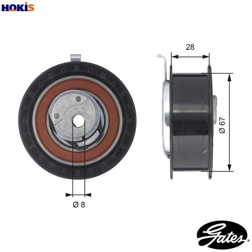 Tensioner pulley timing - tensioner, belt