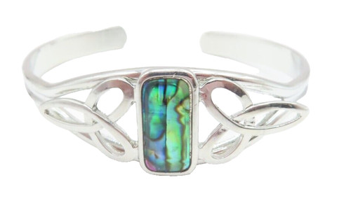 Natural paua shell bracelet - natural,