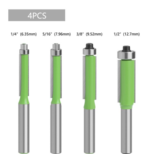 Straight flush trim router bit - flush,