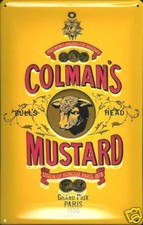 Colmans Mustard embossed steel