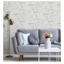 Sublime Japan Art Deco Wallpaper Geometric Blue Metallic