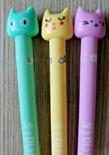 Cat face gel pens lovely - cat,