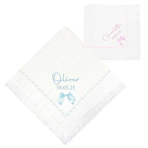 Baby personalised shawl - personalised,